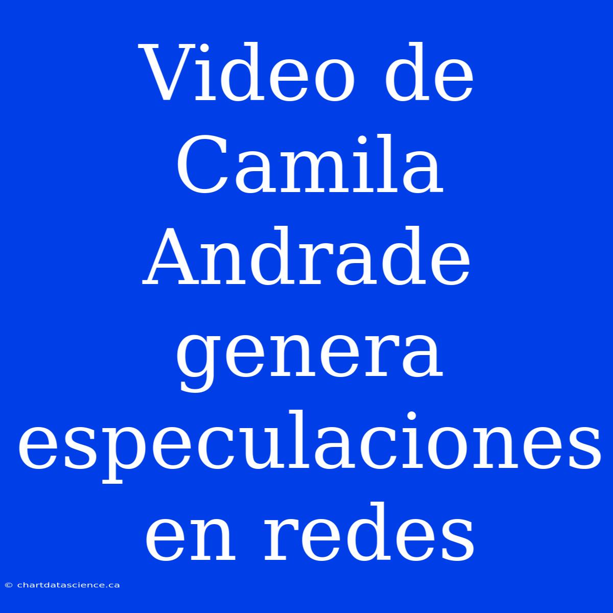 Video De Camila Andrade Genera Especulaciones En Redes