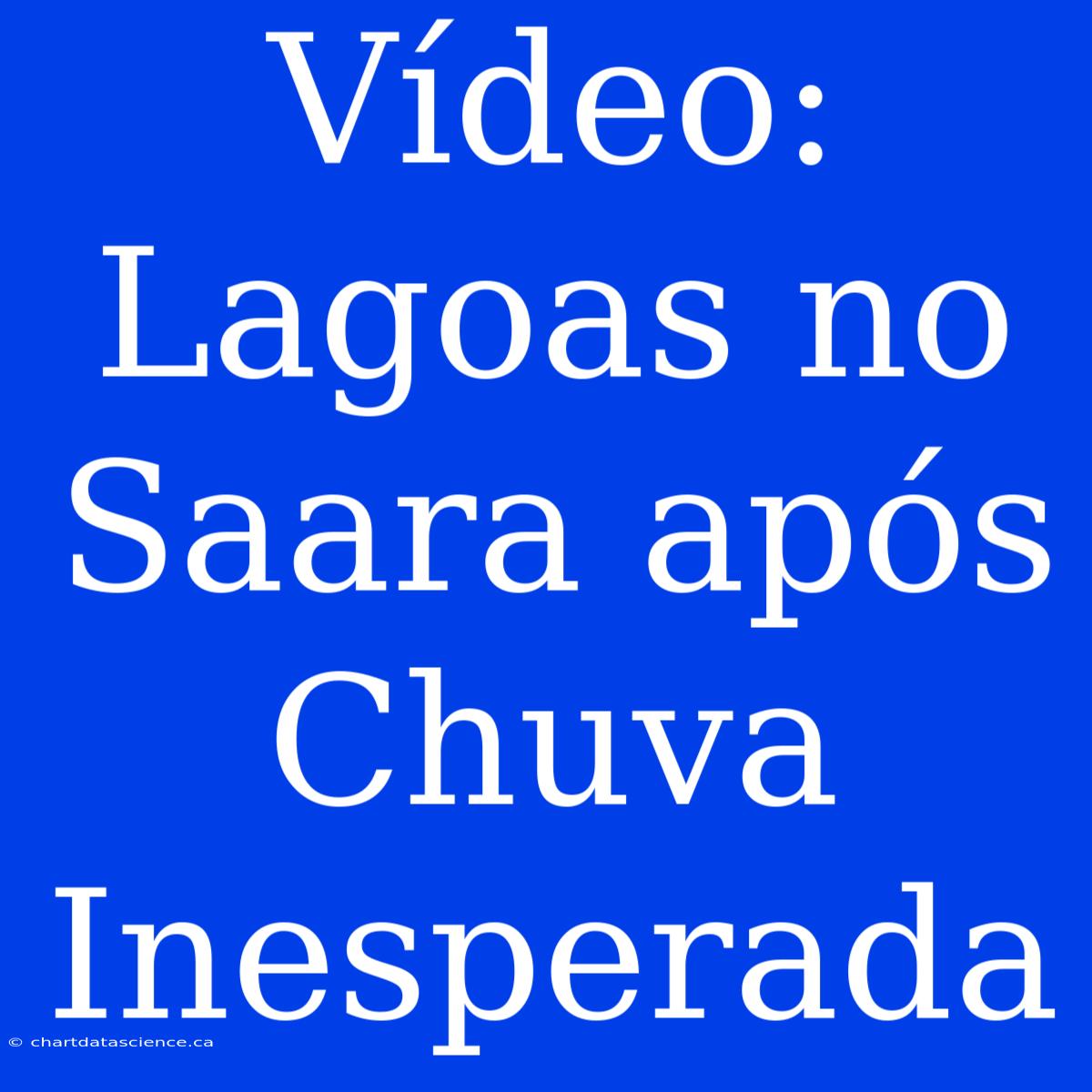 Vídeo: Lagoas No Saara Após Chuva Inesperada