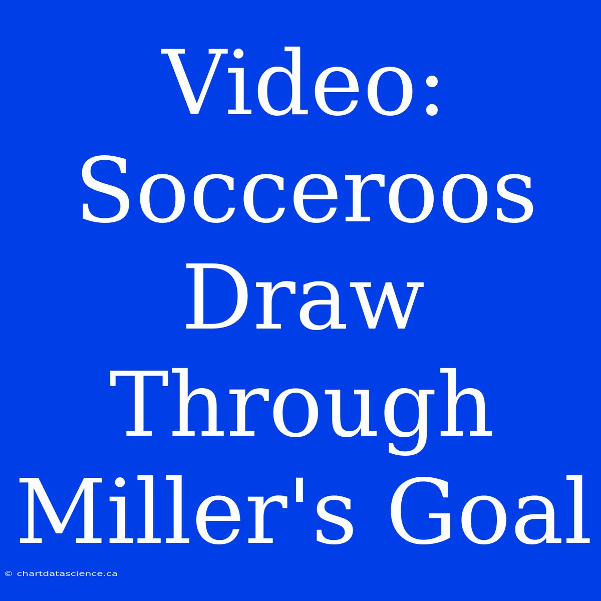 Video: Socceroos Draw Through Miller's Goal