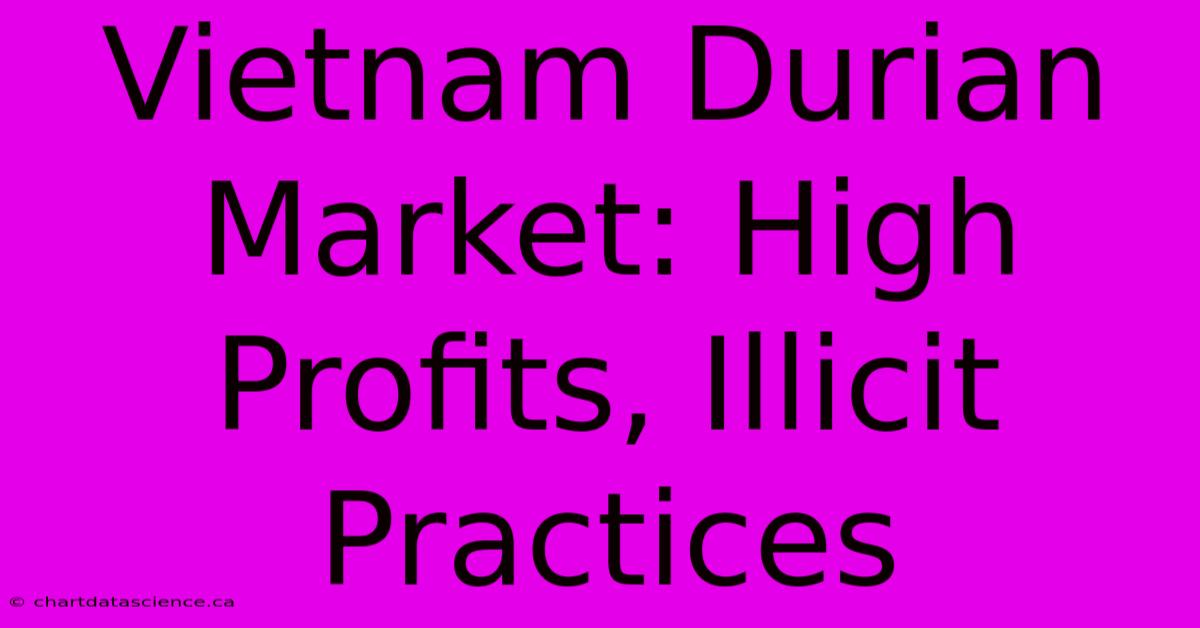 Vietnam Durian Market: High Profits, Illicit Practices