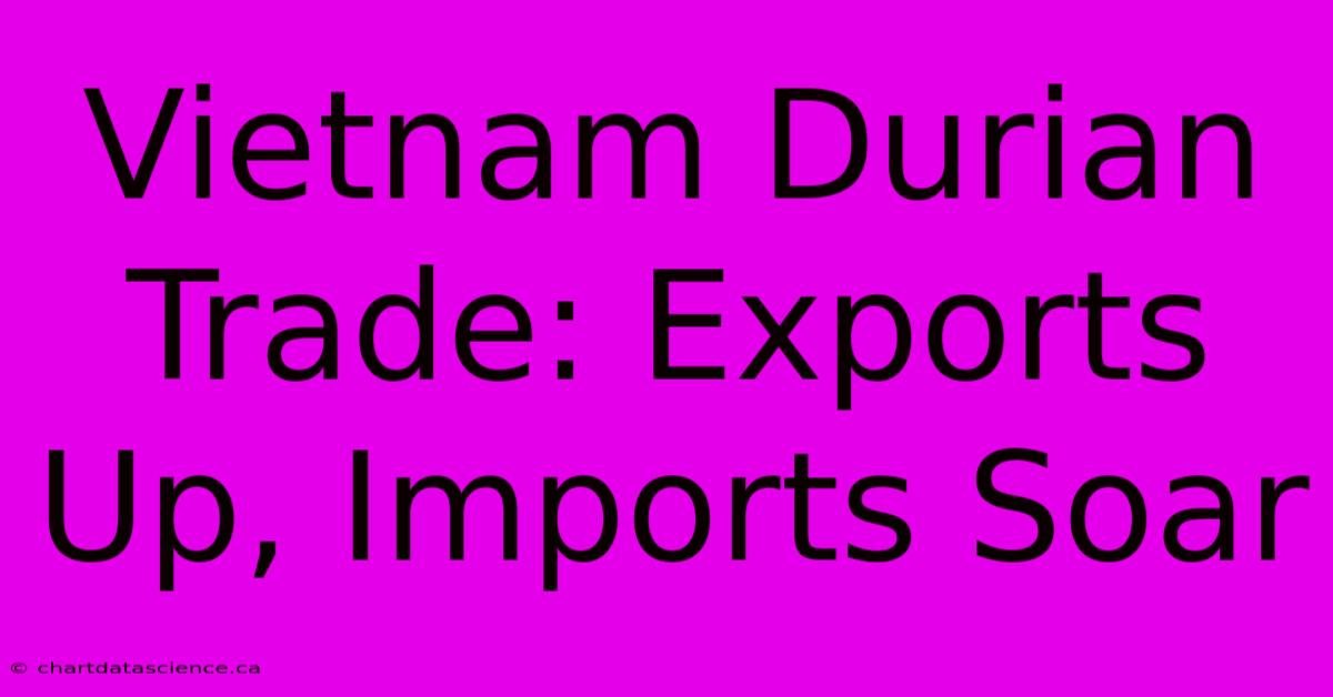 Vietnam Durian Trade: Exports Up, Imports Soar