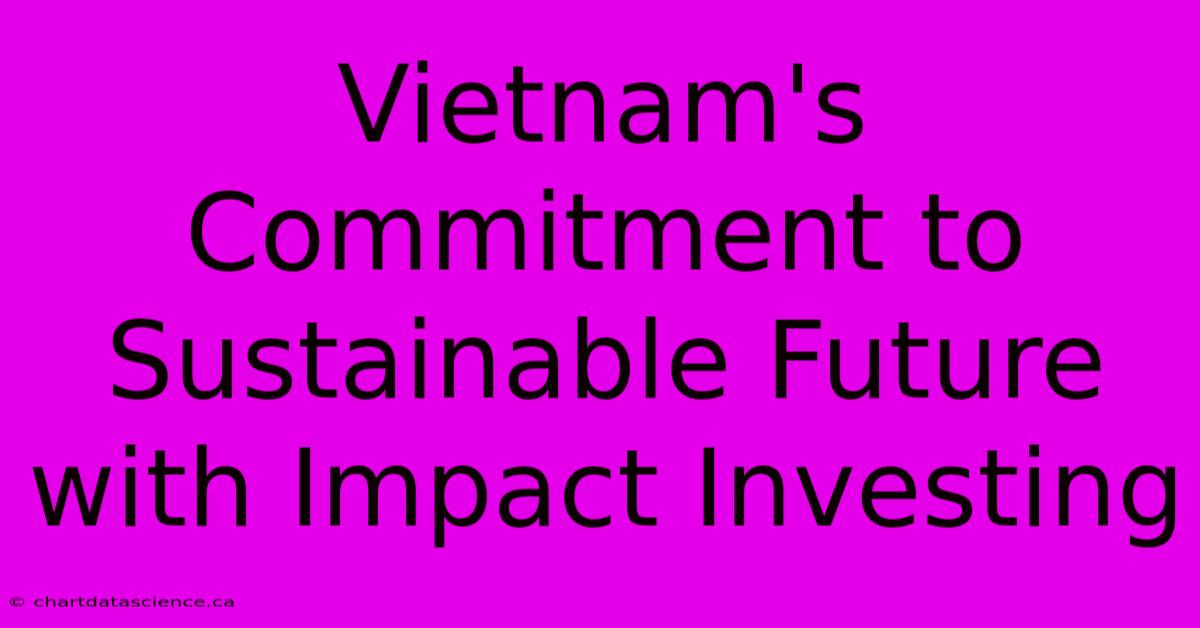 Vietnam's Commitment To Sustainable Future With Impact Investing