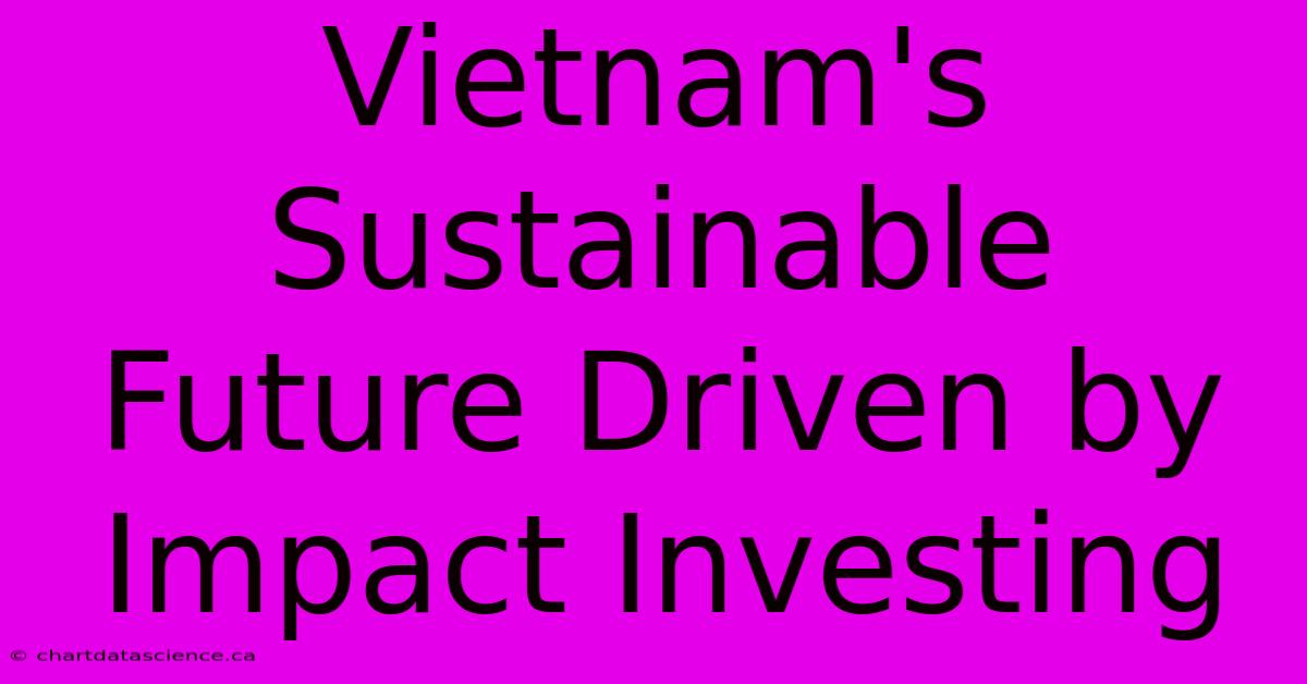 Vietnam's Sustainable Future Driven By Impact Investing