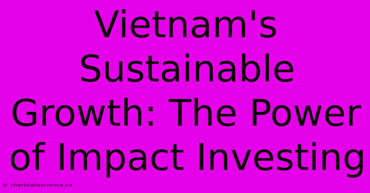 Vietnam's Sustainable Growth: The Power Of Impact Investing