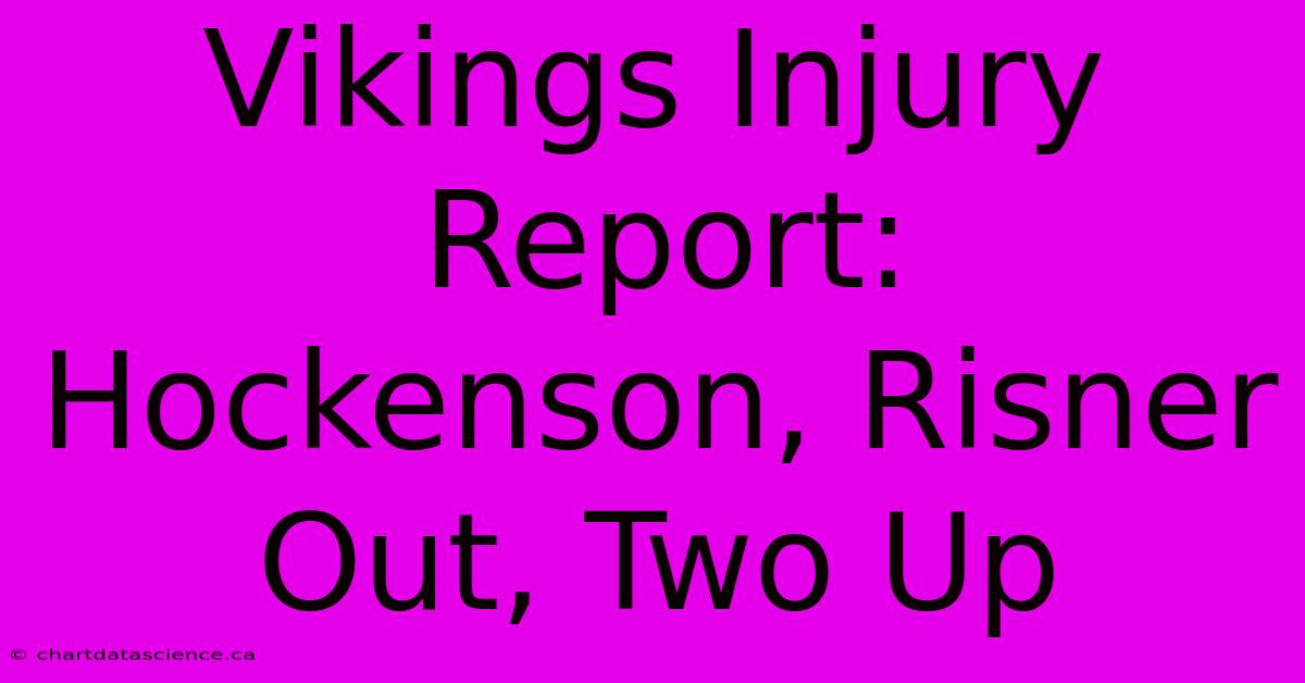 Vikings Injury Report: Hockenson, Risner Out, Two Up