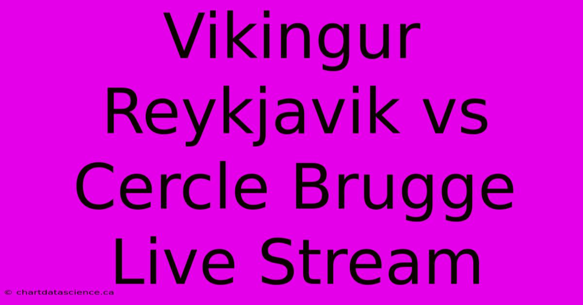 Vikingur Reykjavik Vs Cercle Brugge Live Stream