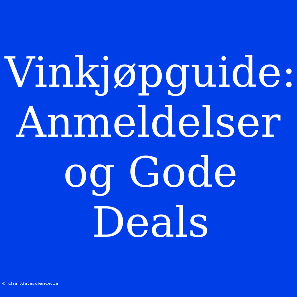 Vinkjøpguide: Anmeldelser Og Gode Deals