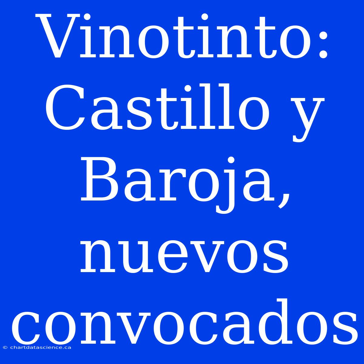 Vinotinto: Castillo Y Baroja, Nuevos Convocados