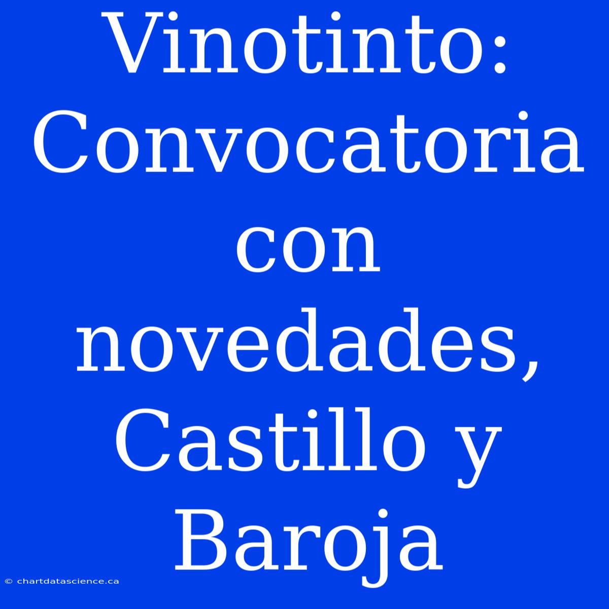 Vinotinto: Convocatoria Con Novedades, Castillo Y Baroja