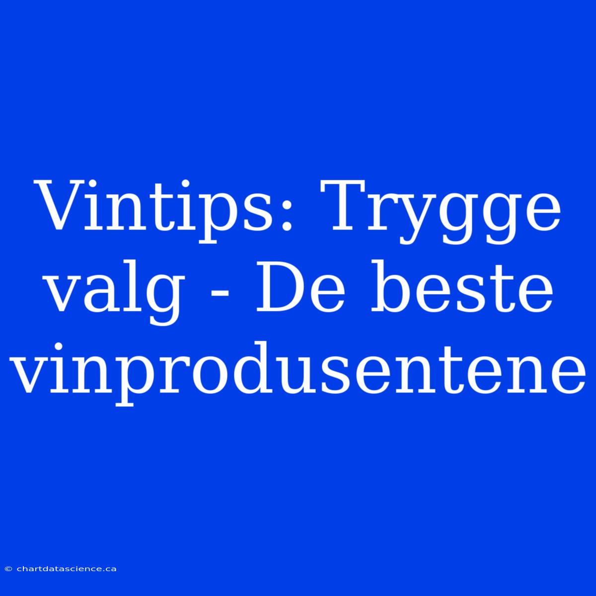 Vintips: Trygge Valg - De Beste Vinprodusentene