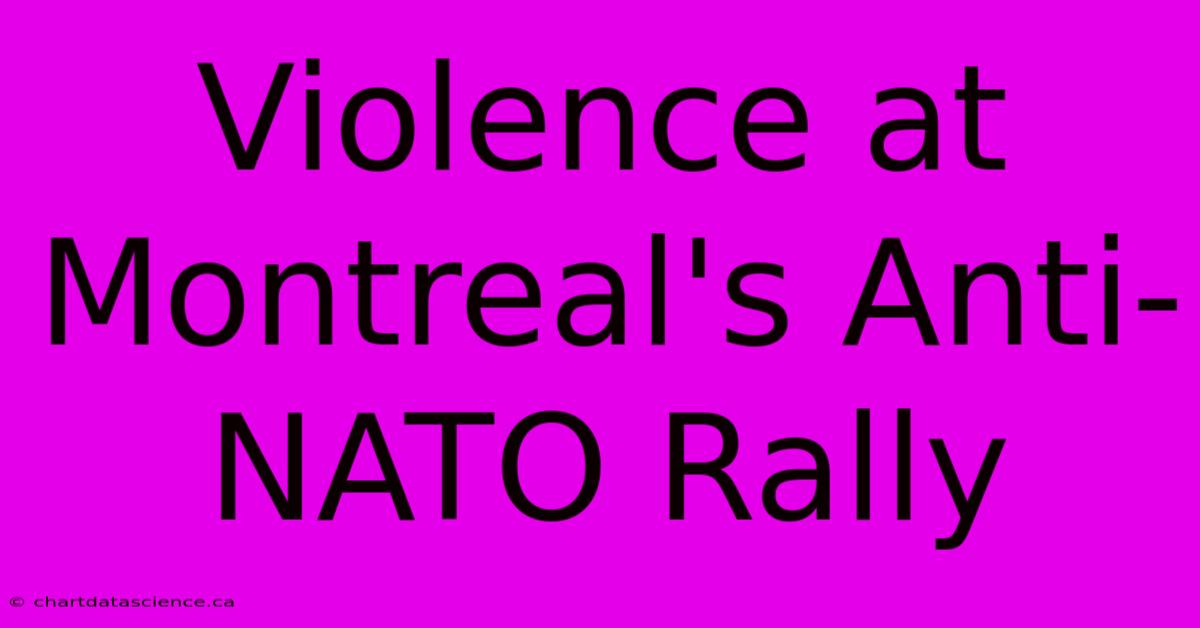 Violence At Montreal's Anti-NATO Rally