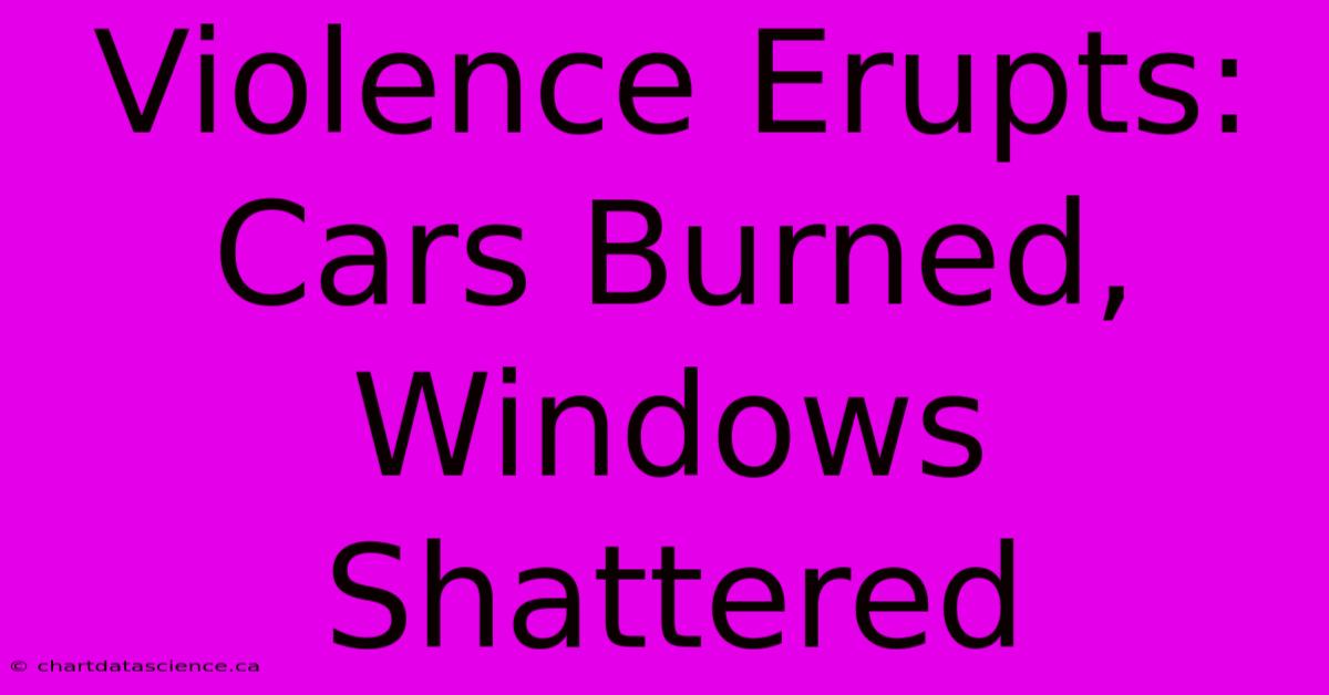 Violence Erupts: Cars Burned, Windows Shattered