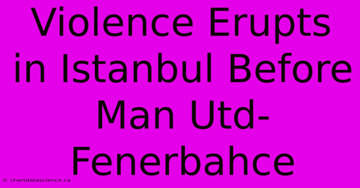 Violence Erupts In Istanbul Before Man Utd-Fenerbahce