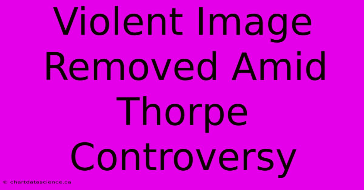 Violent Image Removed Amid Thorpe Controversy