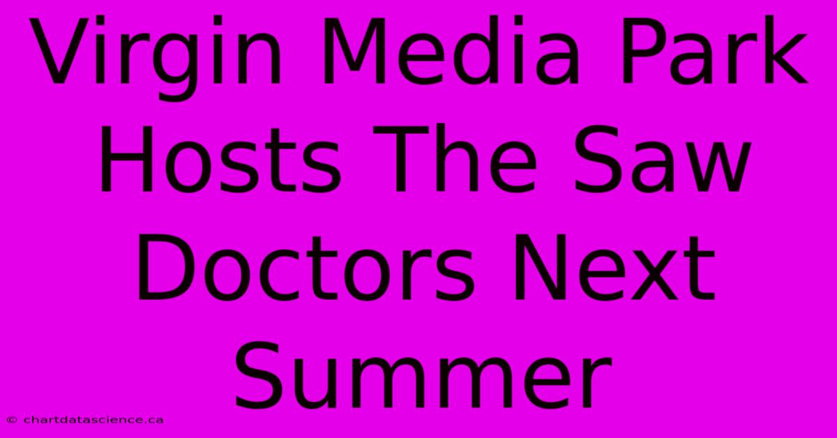 Virgin Media Park Hosts The Saw Doctors Next Summer 