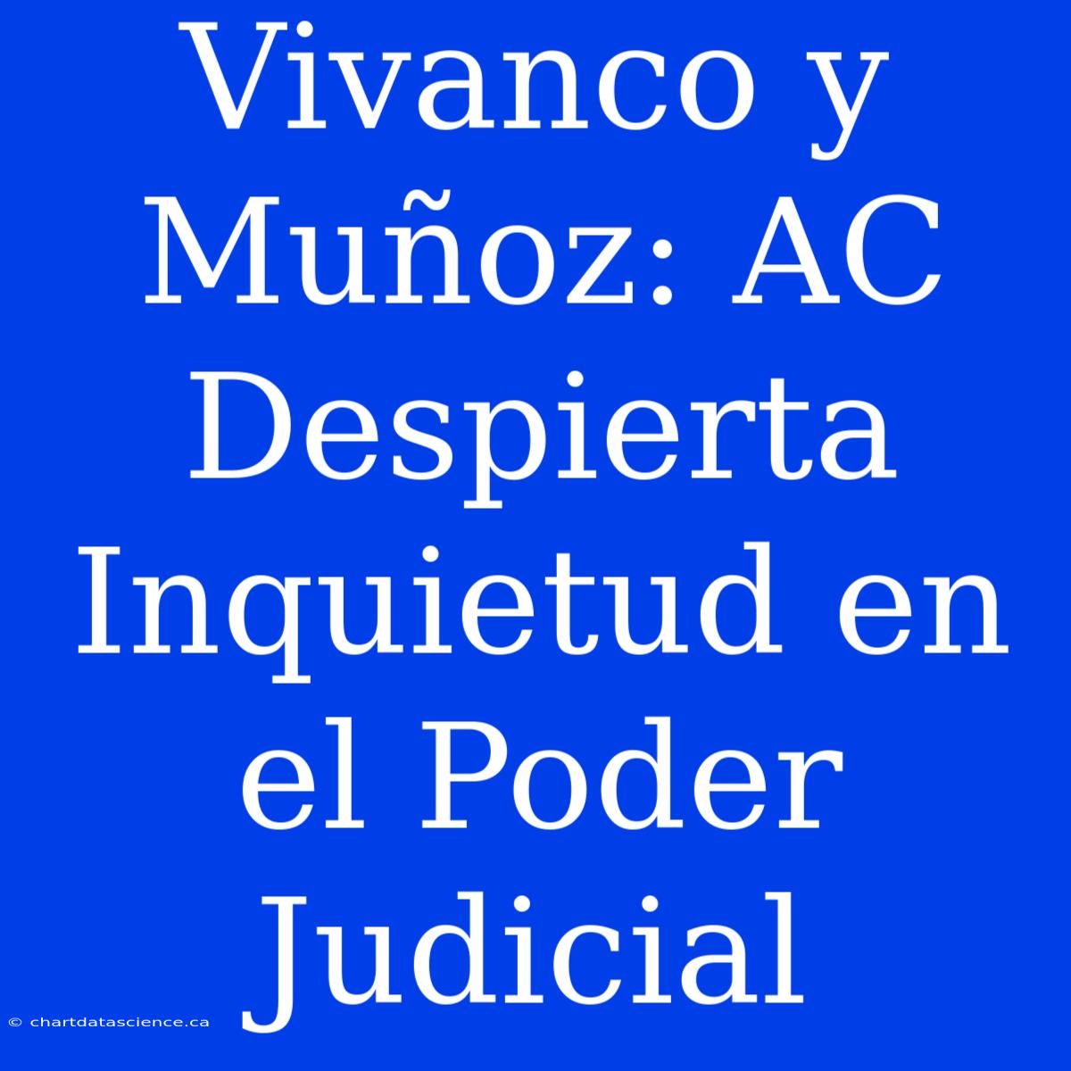 Vivanco Y Muñoz: AC Despierta Inquietud En El Poder Judicial