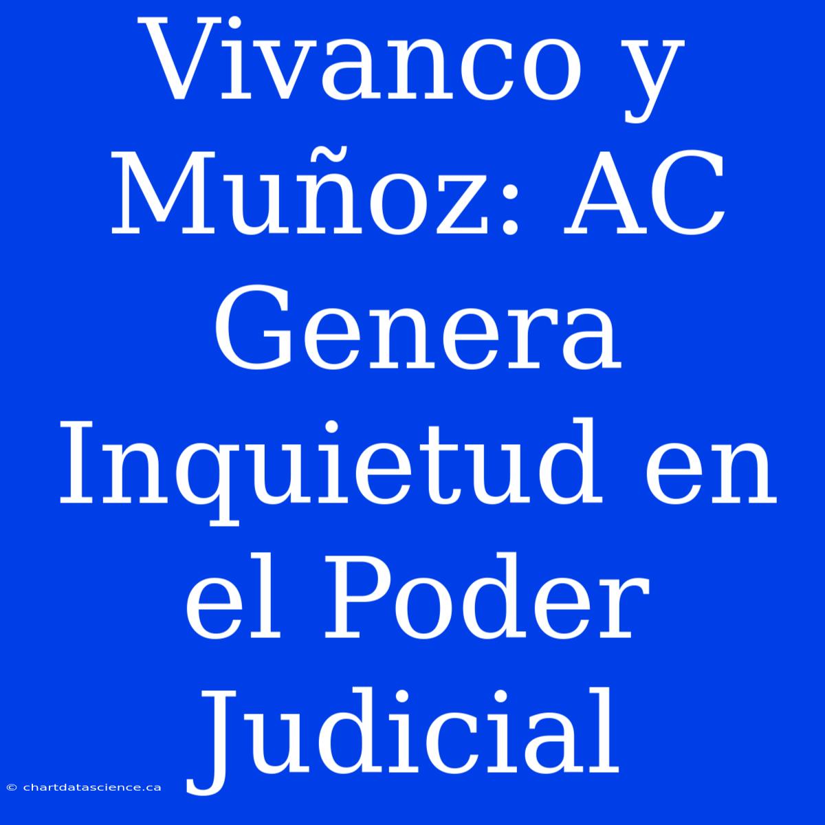 Vivanco Y Muñoz: AC Genera Inquietud En El Poder Judicial