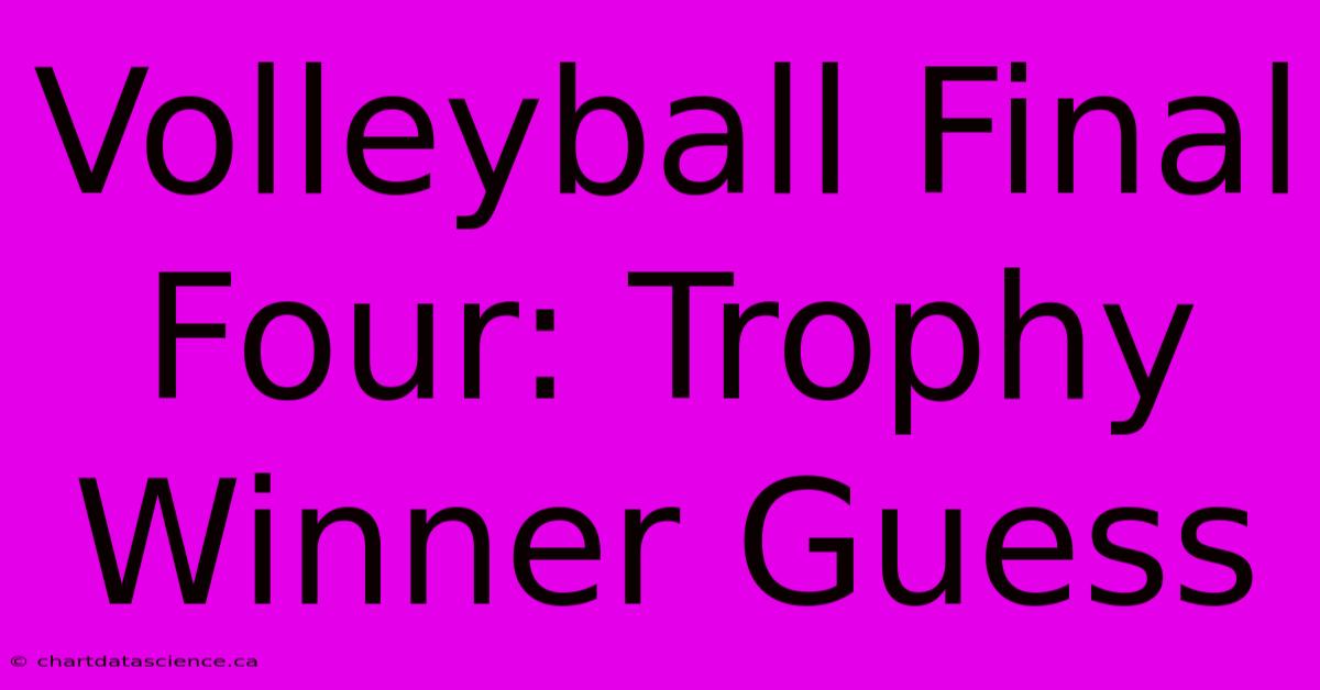 Volleyball Final Four: Trophy Winner Guess