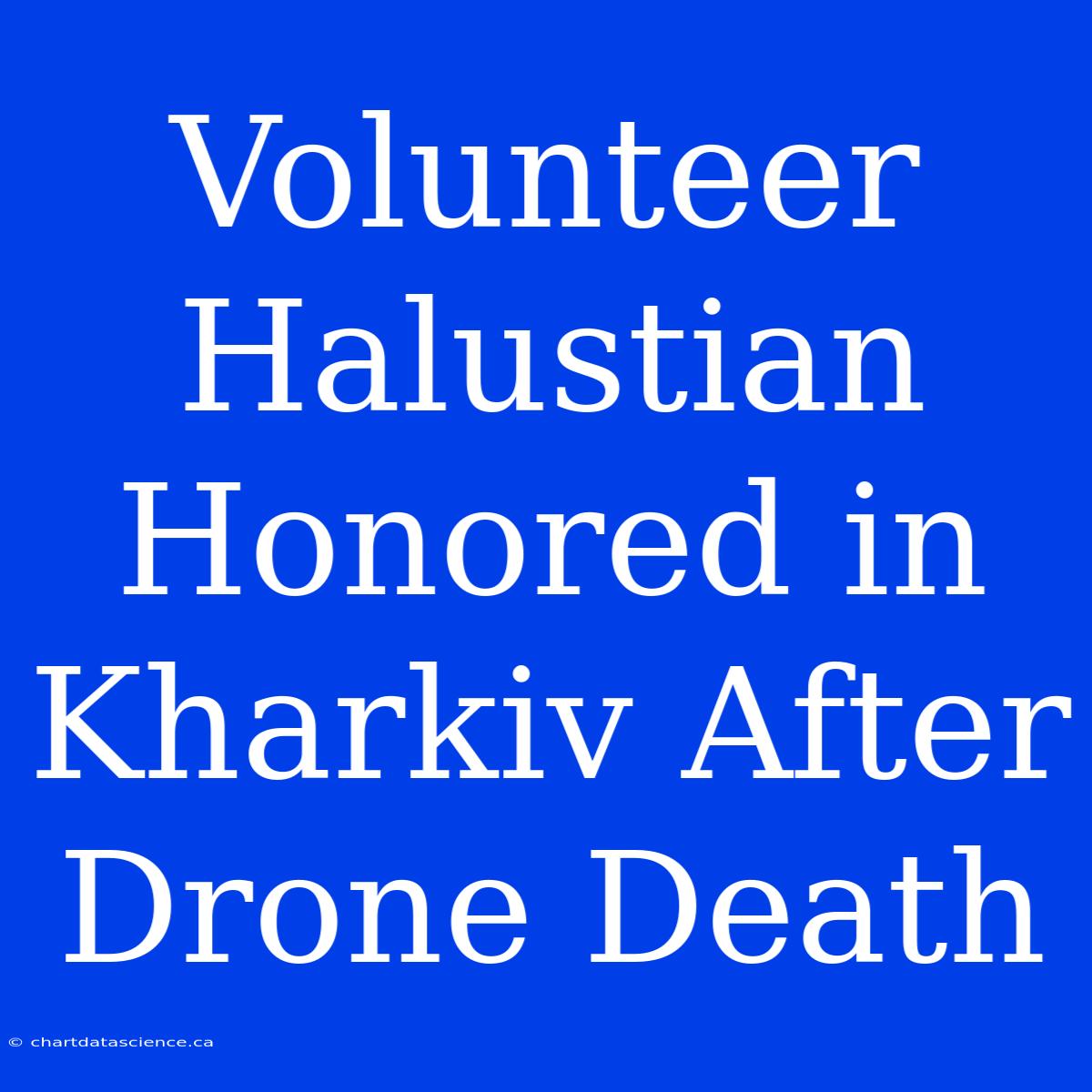 Volunteer Halustian Honored In Kharkiv After Drone Death