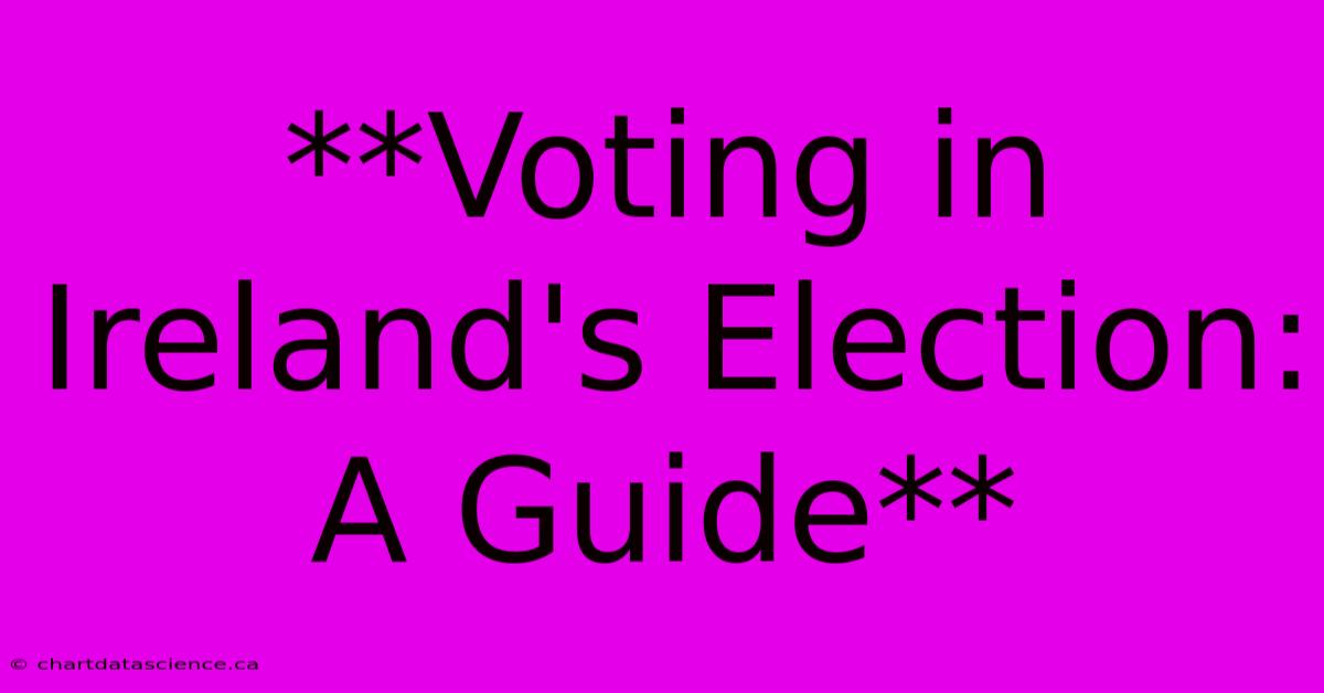 **Voting In Ireland's Election: A Guide**