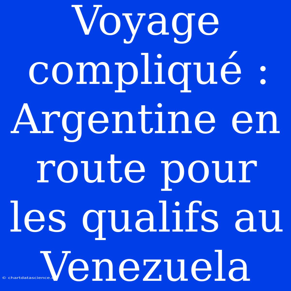 Voyage Compliqué : Argentine En Route Pour Les Qualifs Au Venezuela