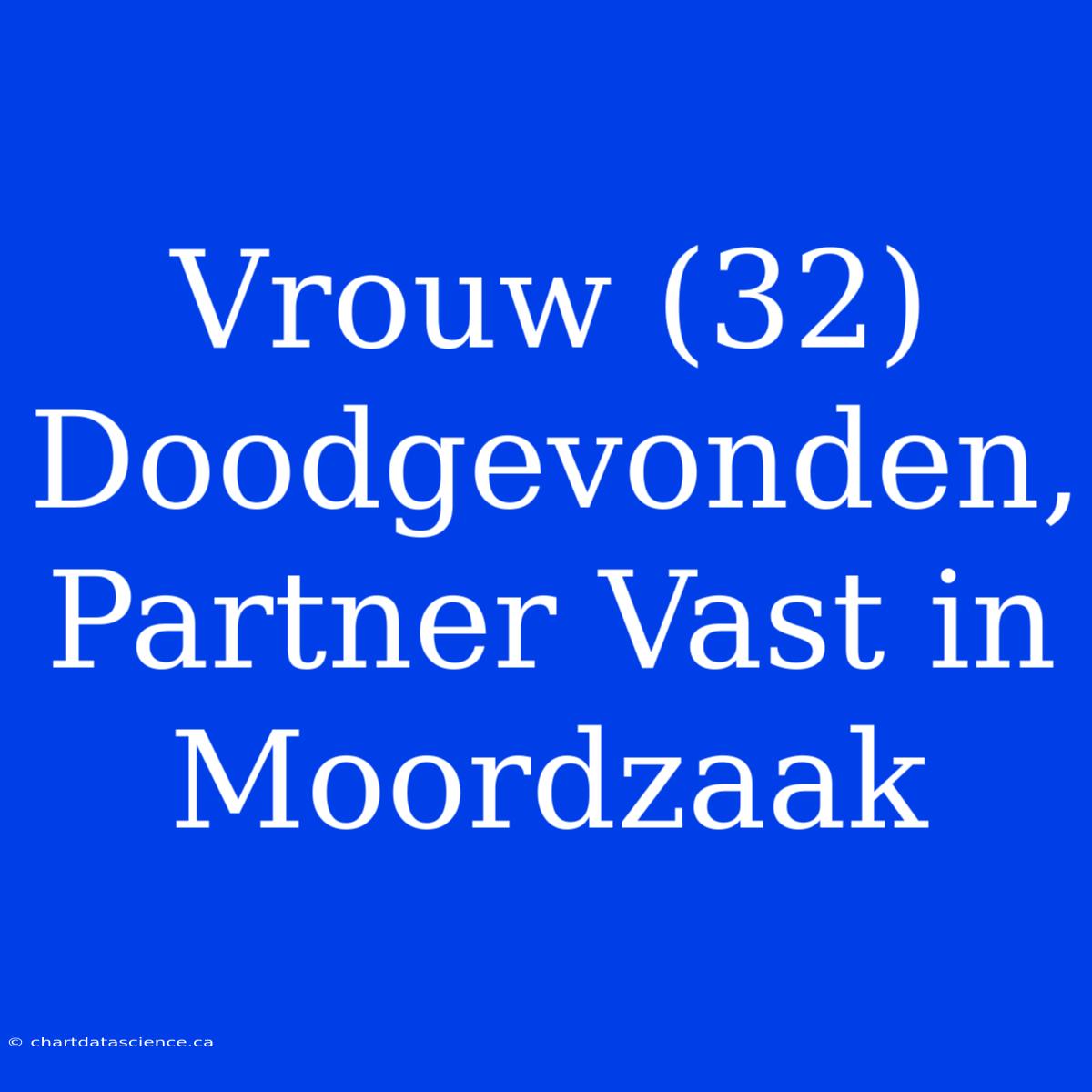 Vrouw (32) Doodgevonden, Partner Vast In Moordzaak