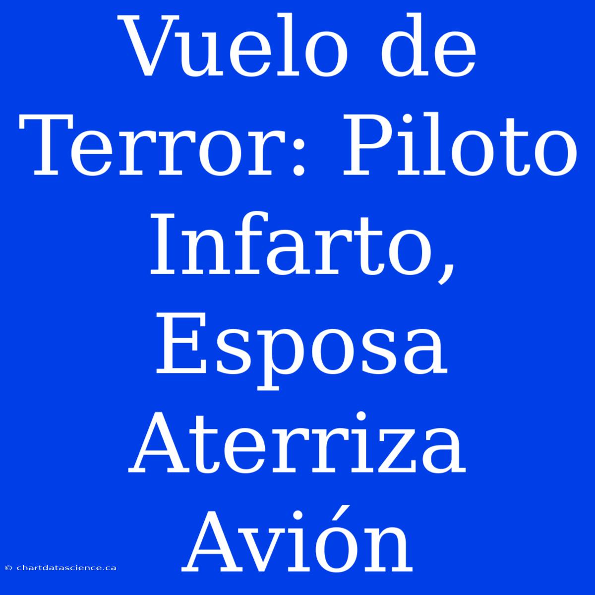 Vuelo De Terror: Piloto Infarto, Esposa Aterriza Avión