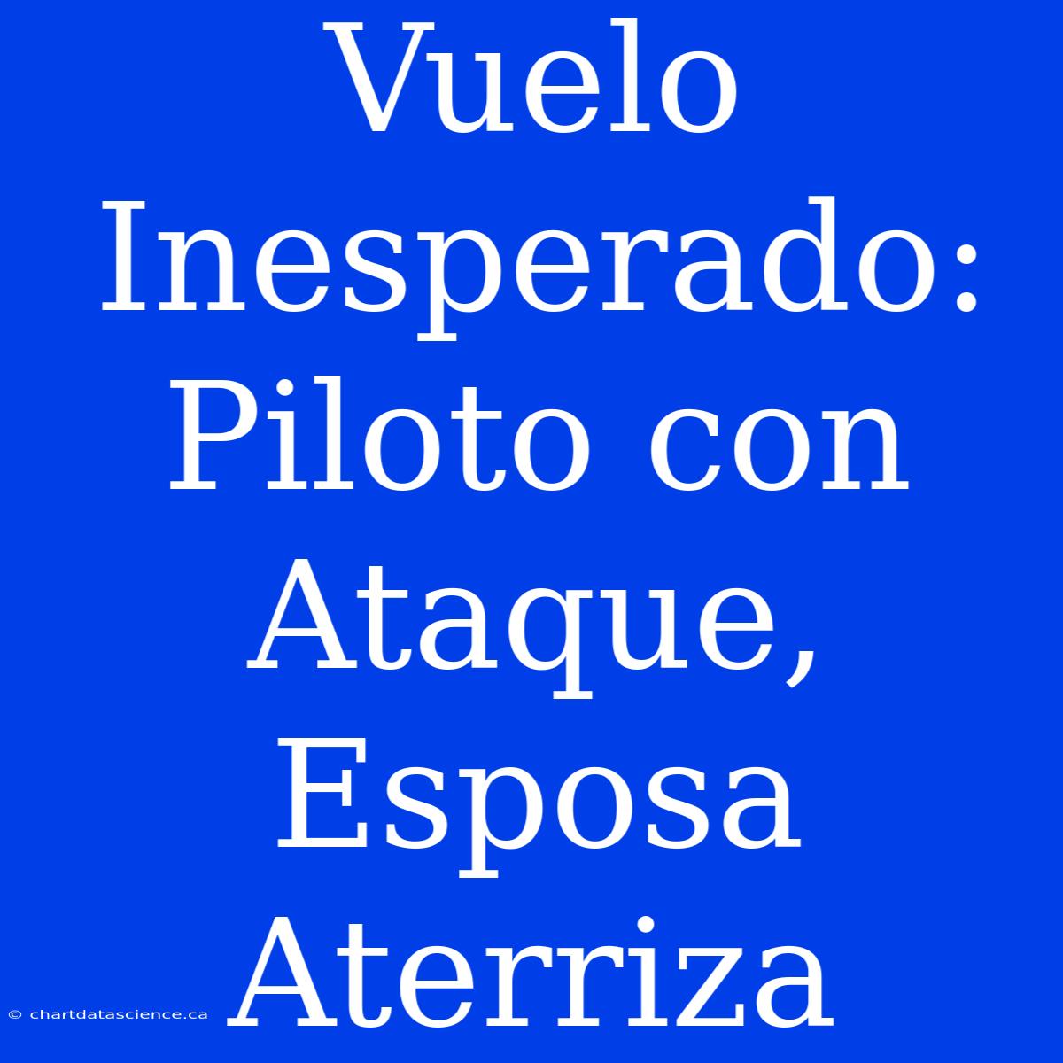 Vuelo Inesperado: Piloto Con Ataque, Esposa Aterriza