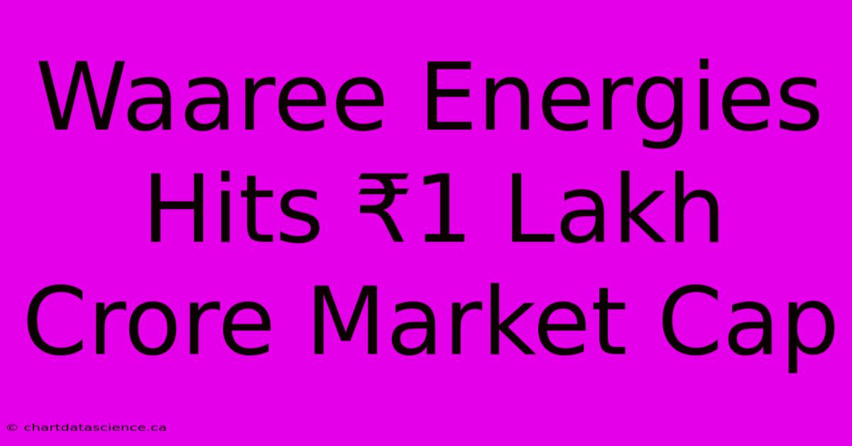 Waaree Energies Hits ₹1 Lakh Crore Market Cap