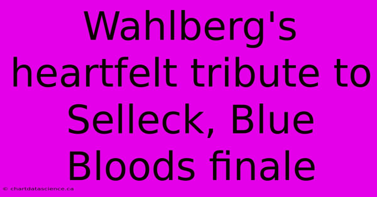 Wahlberg's Heartfelt Tribute To Selleck, Blue Bloods Finale