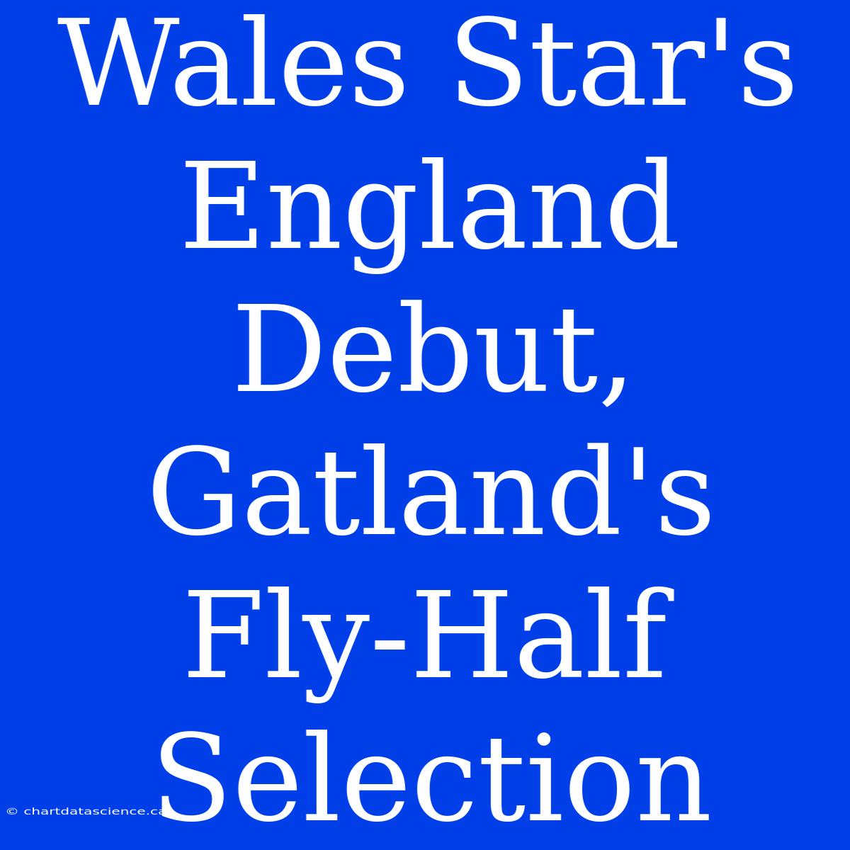 Wales Star's England Debut, Gatland's Fly-Half Selection