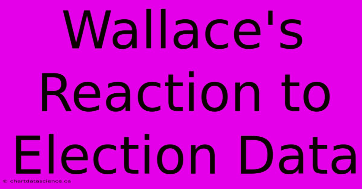 Wallace's Reaction To Election Data