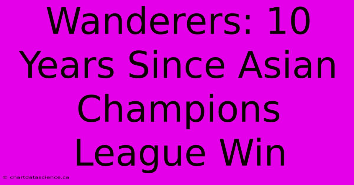 Wanderers: 10 Years Since Asian Champions League Win