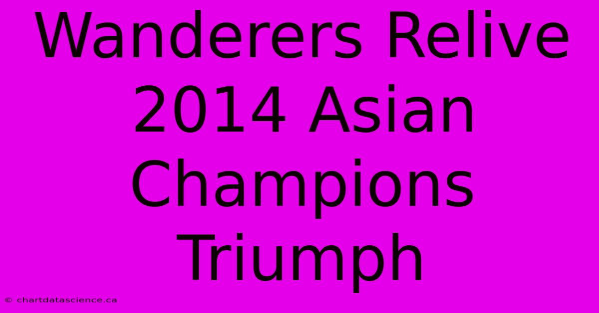 Wanderers Relive 2014 Asian Champions Triumph