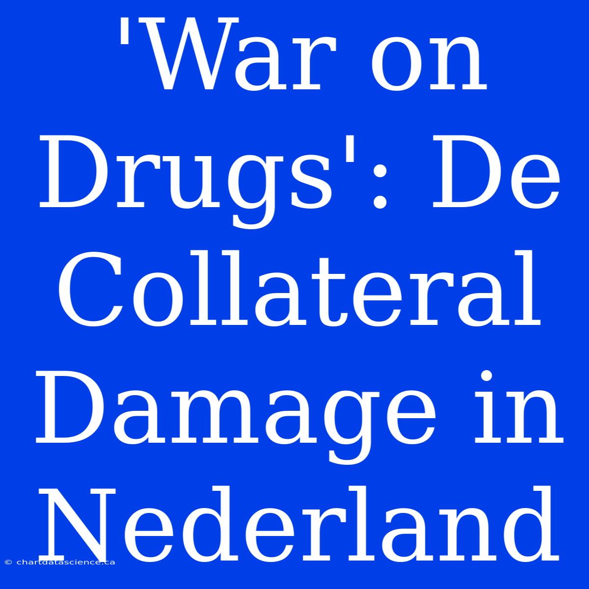 'War On Drugs': De Collateral Damage In Nederland