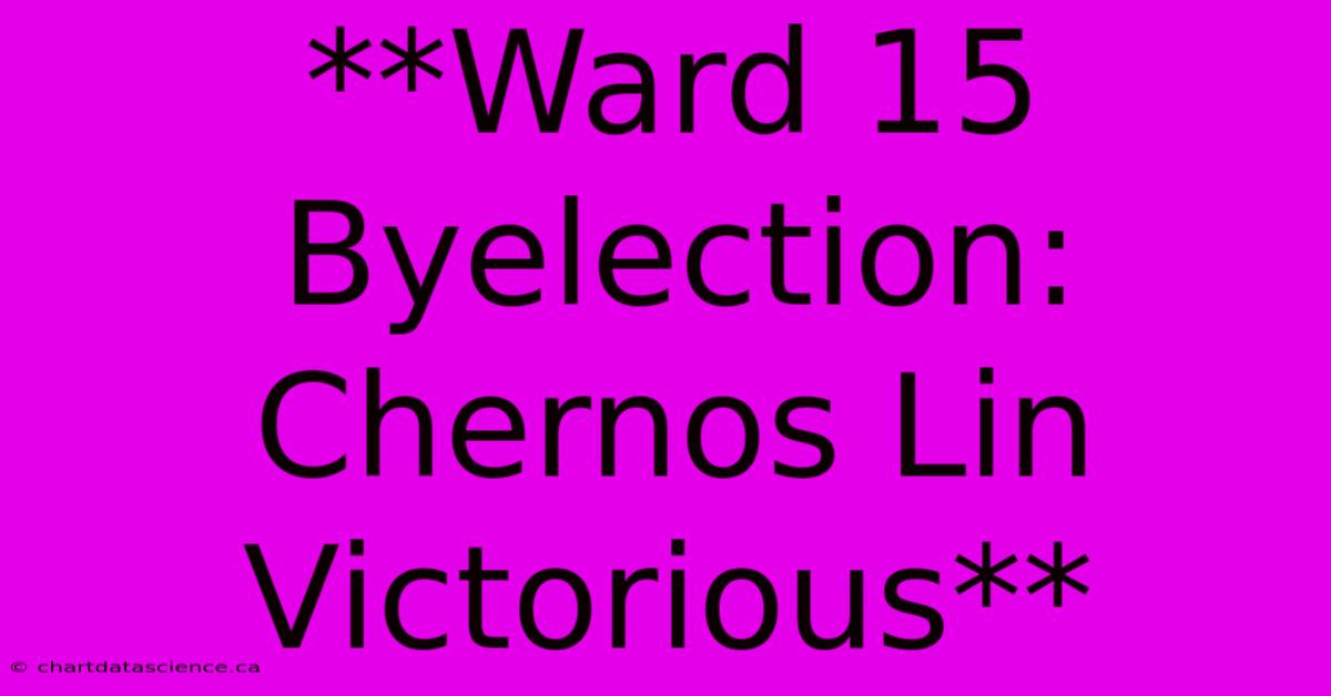 **Ward 15 Byelection: Chernos Lin Victorious**