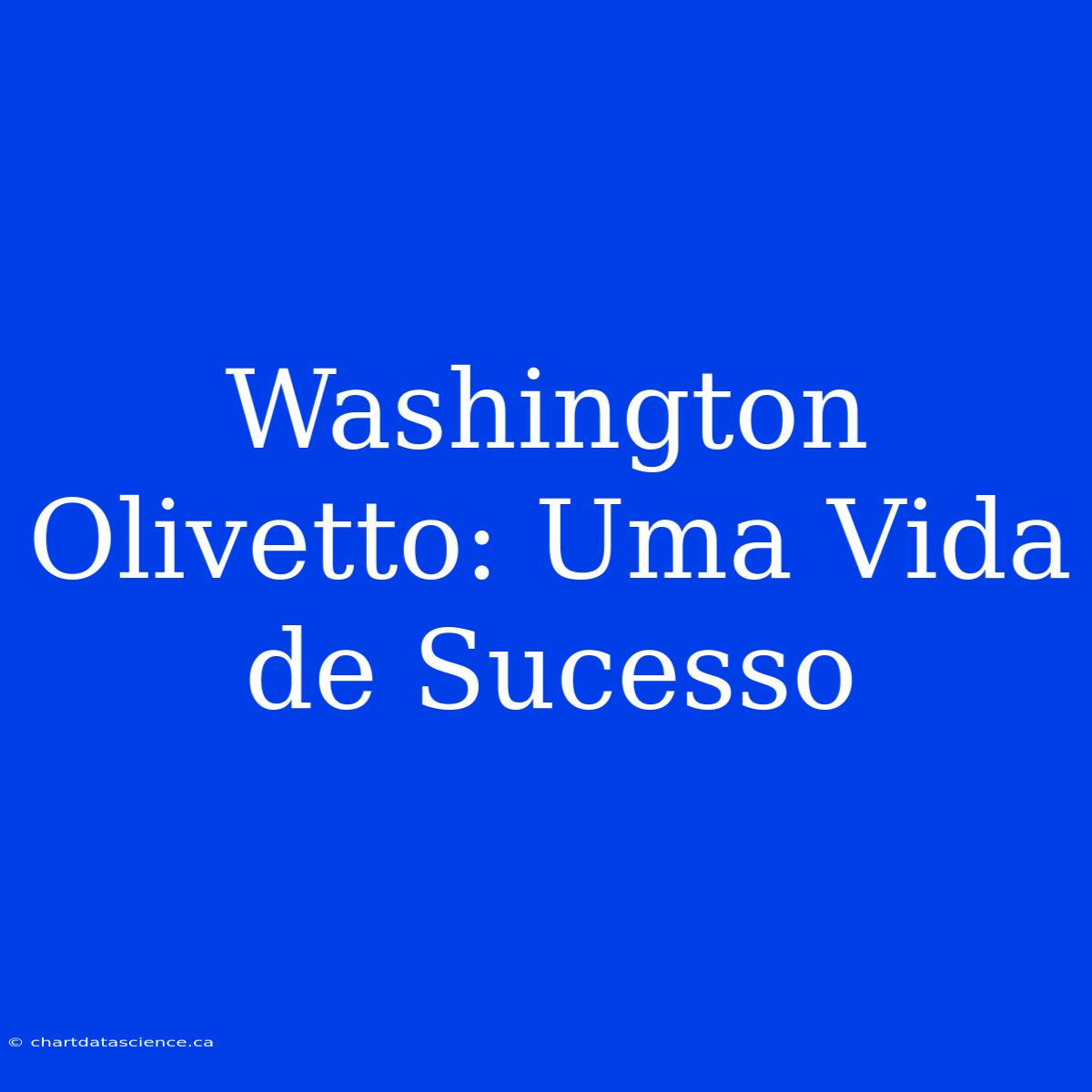 Washington Olivetto: Uma Vida De Sucesso