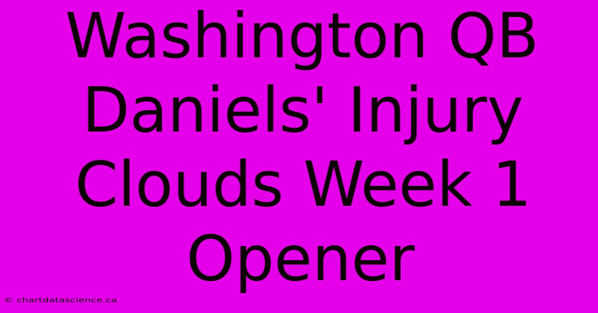 Washington QB Daniels' Injury Clouds Week 1 Opener