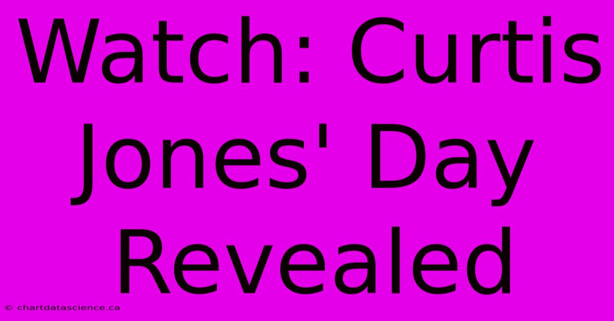 Watch: Curtis Jones' Day Revealed