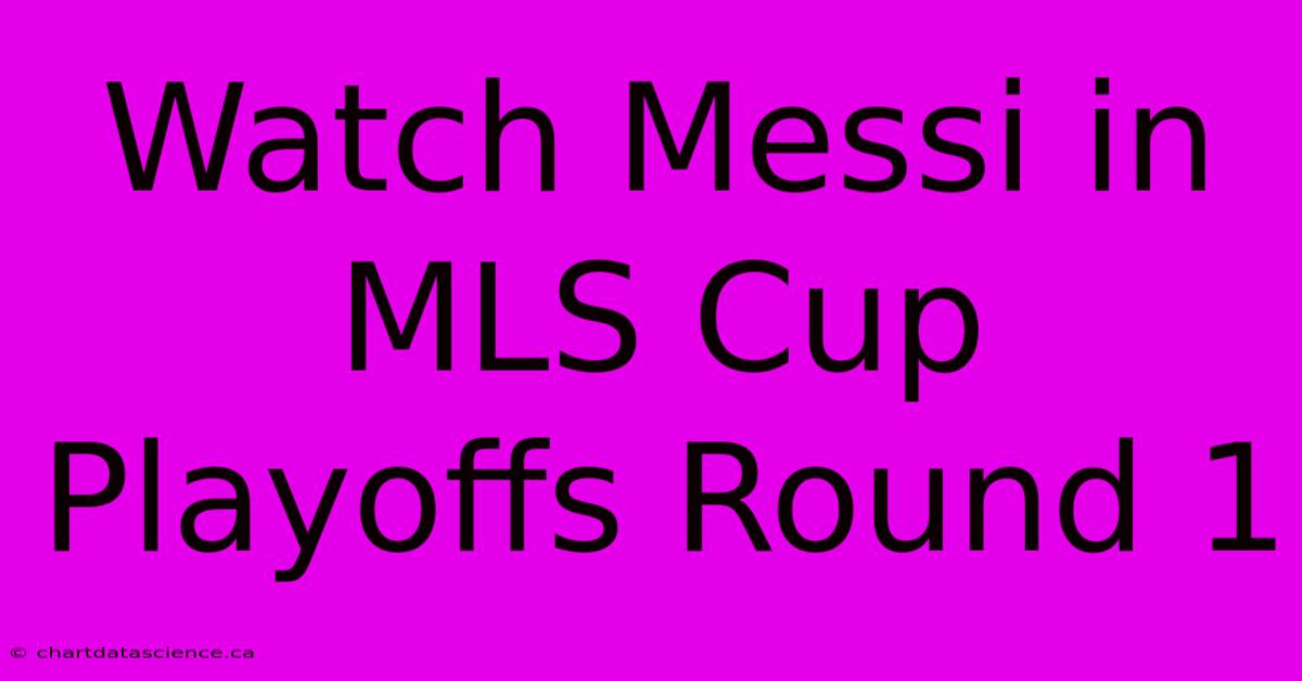 Watch Messi In MLS Cup Playoffs Round 1