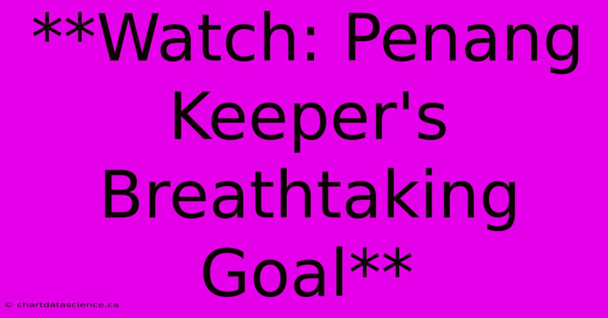 **Watch: Penang Keeper's Breathtaking Goal**