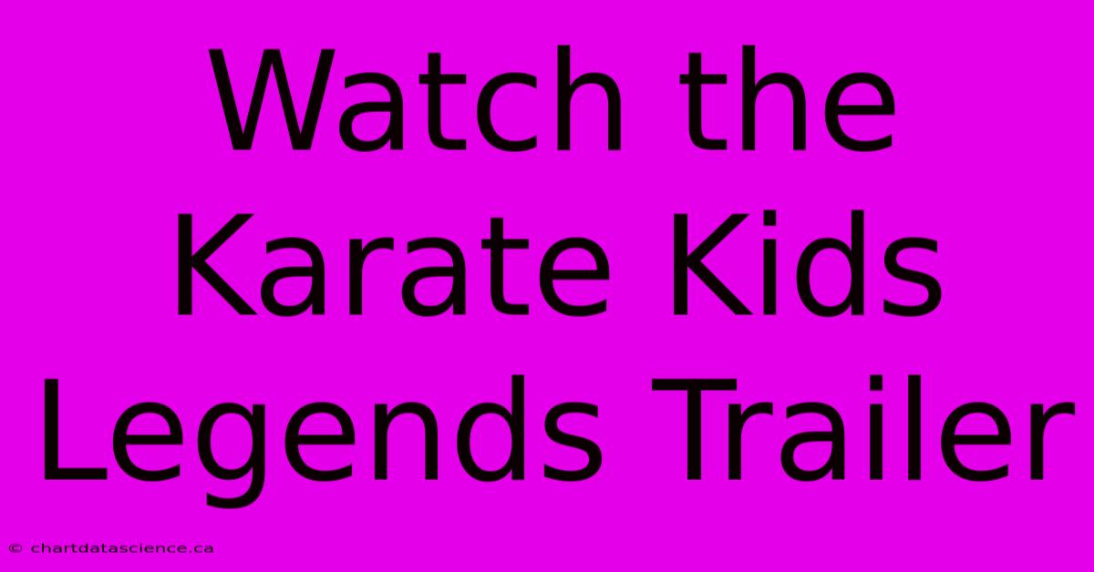 Watch The Karate Kids Legends Trailer