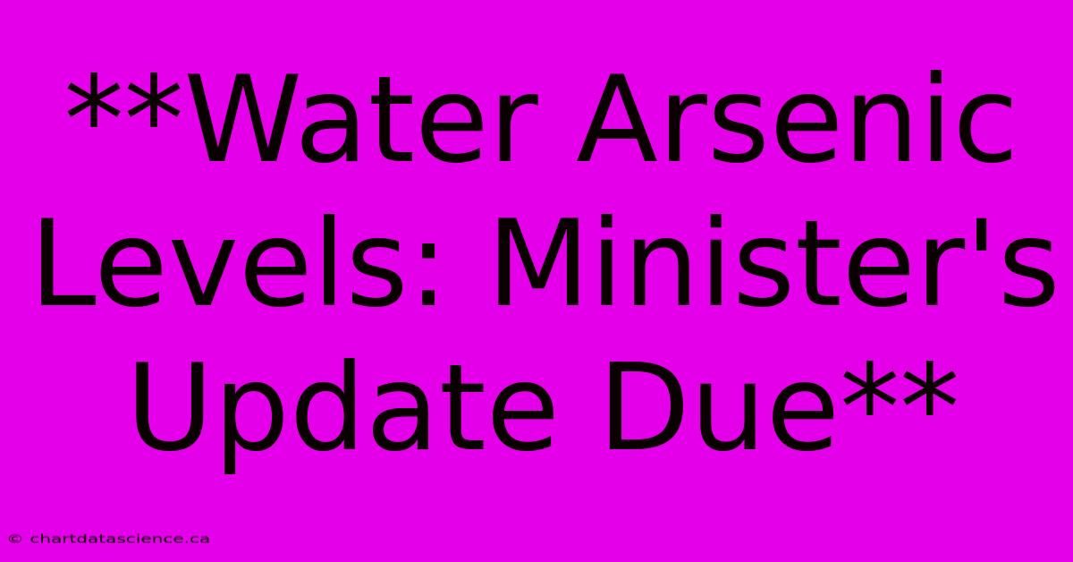 **Water Arsenic Levels: Minister's Update Due**