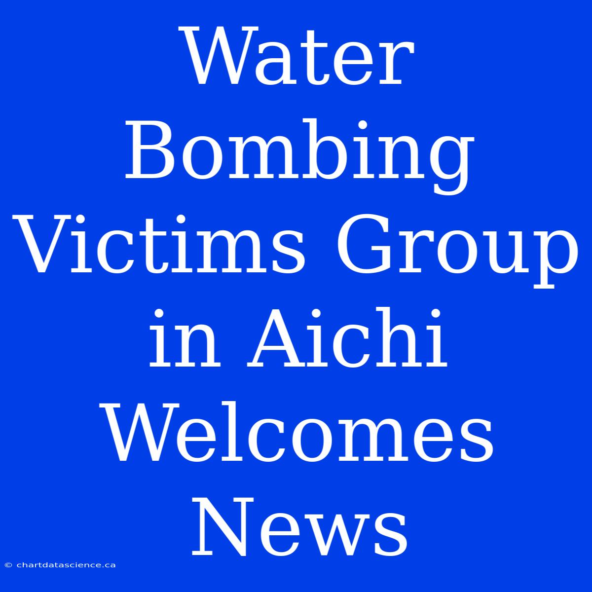 Water Bombing Victims Group In Aichi Welcomes News