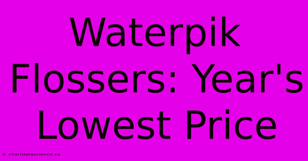 Waterpik Flossers: Year's Lowest Price