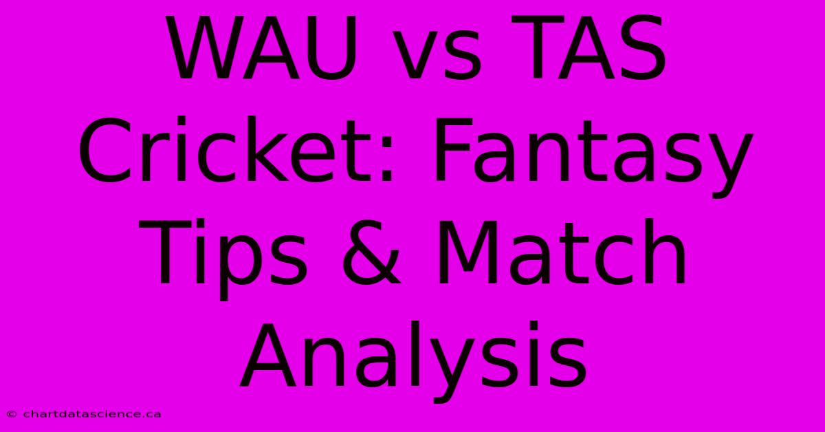 WAU Vs TAS Cricket: Fantasy Tips & Match Analysis 