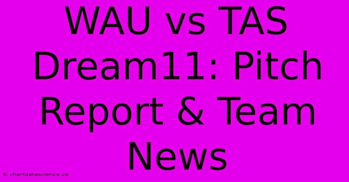 WAU Vs TAS Dream11: Pitch Report & Team News 