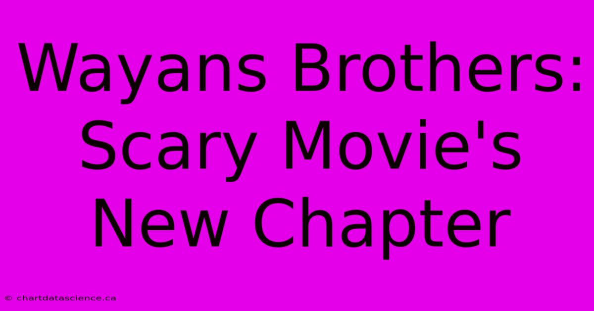 Wayans Brothers:  Scary Movie's New Chapter 