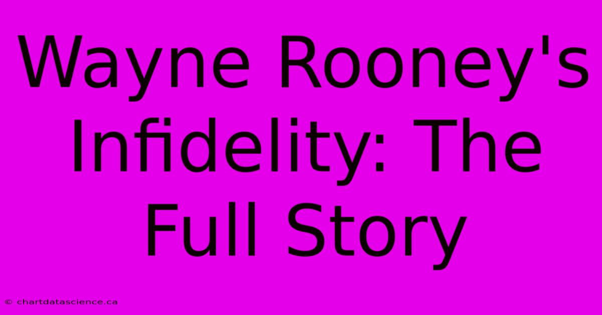 Wayne Rooney's Infidelity: The Full Story