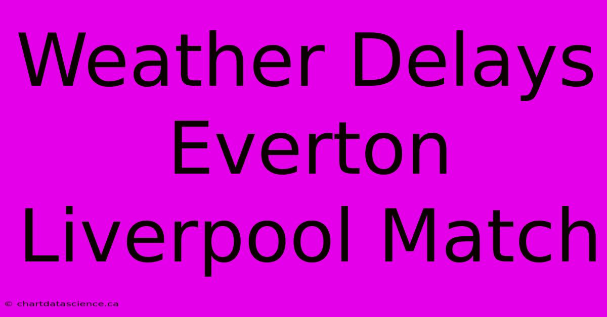 Weather Delays Everton Liverpool Match